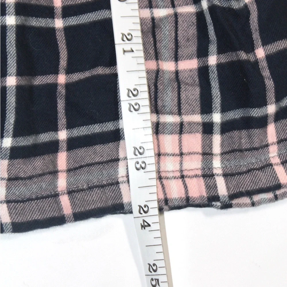 Harper Canyon Navy Long-Sleeve Top with Pink & Navy Plaid Skirt